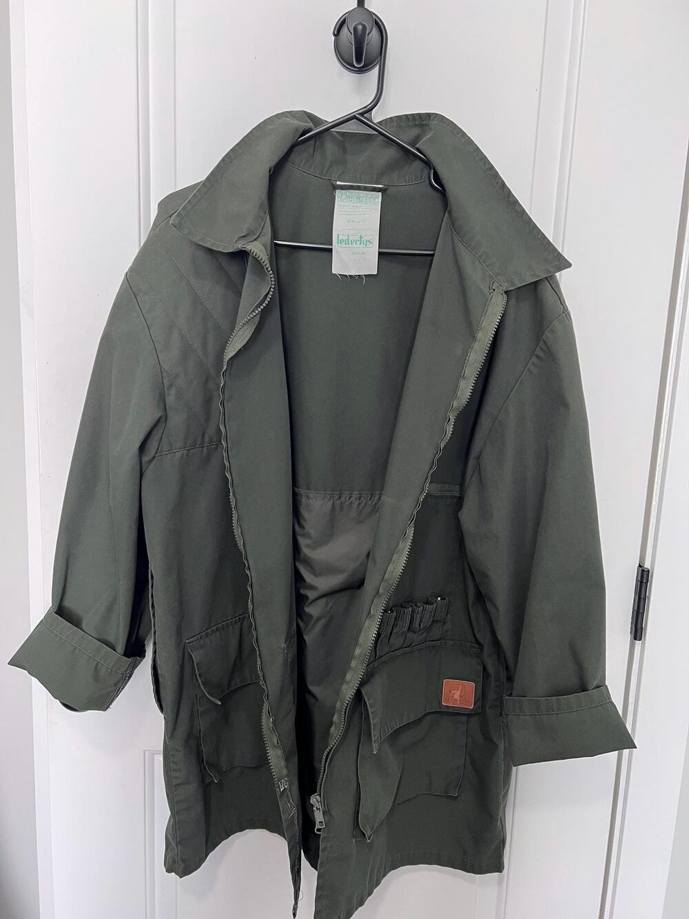 Vintage Olive Utility Jacket, Skeet Shooting Field Coat, Military Style Workwear